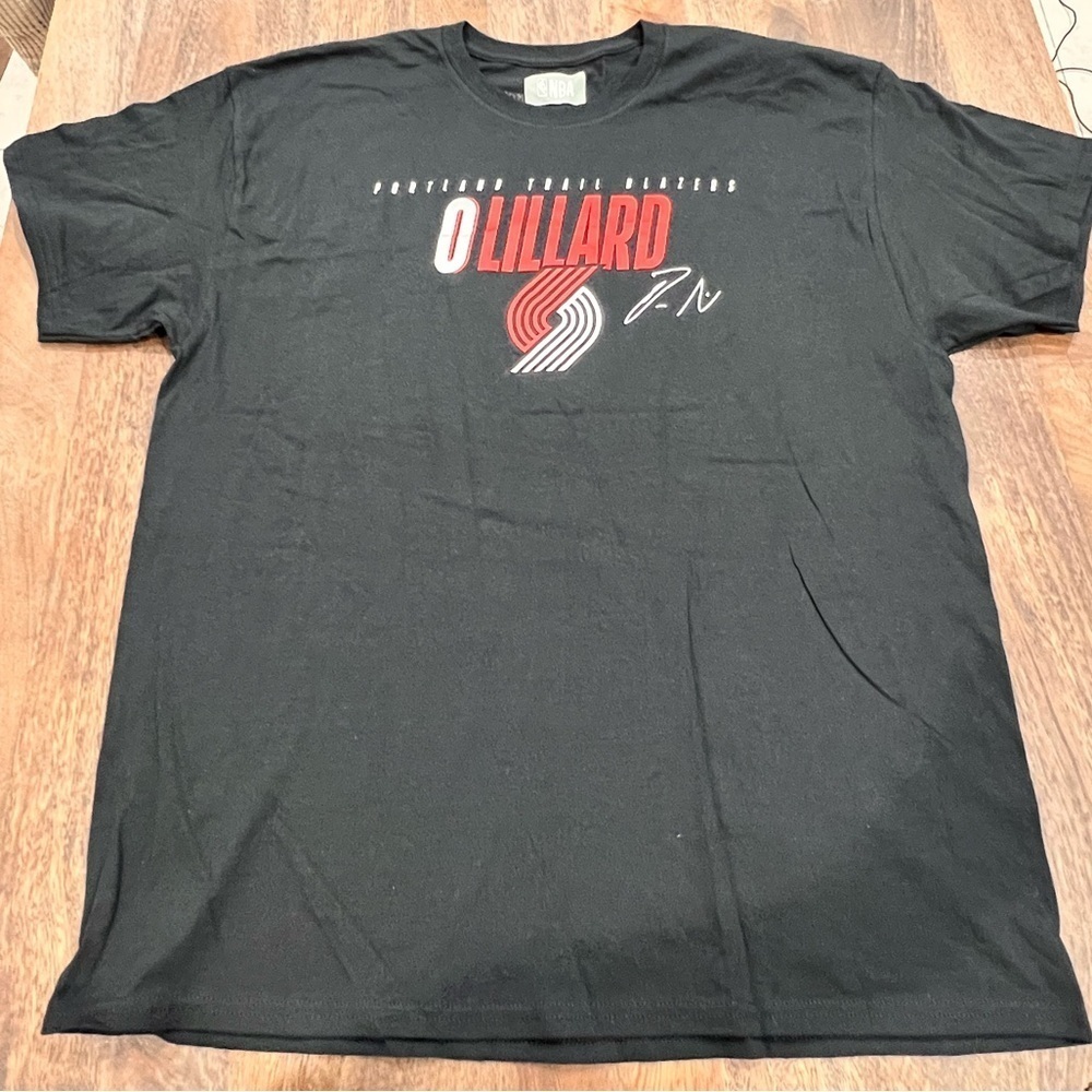 NBA Portland Trailblazers Lillard #0 Men's XL Black Jersey T-Shirt NWOT